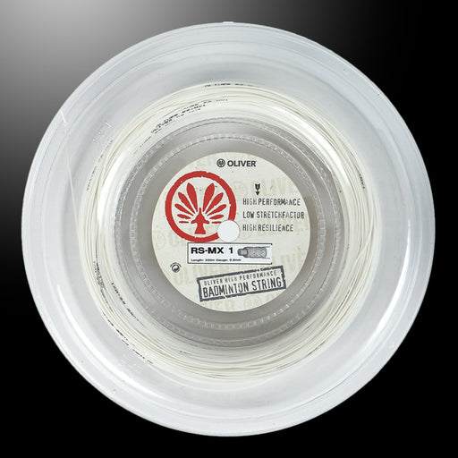 OLIVER RS-MX1 Badmintonsaite, 200 Meter, 0,80 mm dick, hohe Performance, niedriger Dehnungsfaktor, hohe Belastbarkeit