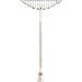 Oliver Badmintonschläger Modell Energetic K7, weiß-schwarzer Schläger Schaft mit bronzefarbenem Design und weißem Griff vor einem weißen  Hintergrund