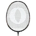 OLIVER Badmintonschläger Modell Entrex 80, silber-goldfarbener Badmintonkopf auf weißem Hintergrund