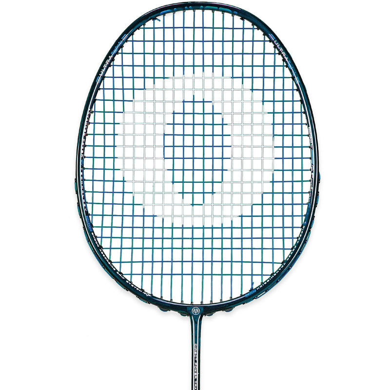 Oliver Badmintonschläger Modell Extreme 69, dunkelblauer Schläger vor einem weißen Hintergrund