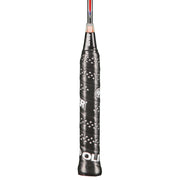 Oliver Badmintonschläger Modell Microtec 10, schwarzer Griff vor einem weißen Hintergrund
