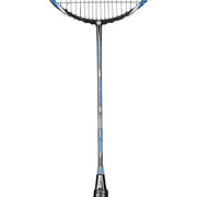 Oliver Badmintonschläger Modell Microtec 12, blau-schwarzer Schaft vor einem weißen Hintergrund
