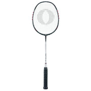 Oliver Badmintonschläger Modell Phantom X9, schwarz-weißer Schläger mit schwarzem Griff vor einem weißen Hintergrund