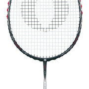 Oliver Badmintonschläger Modell Phantom X9, schwarz-weißer Schläger vor einem weißen Hintergrund