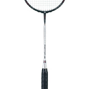 Oliver Badmintonschläger Modell Phantom X9, schwarz-weißer Schläger mit schwarzem Griff vor einem weißen Hintergrund