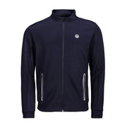 OLIVER Traingsjacke mit dezentem Logo  in marine-blau auf weißem Hintergrund