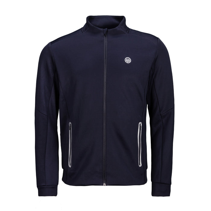 OLIVER Traingsjacke mit dezentem Logo  in marine-blau auf weißem Hintergrund