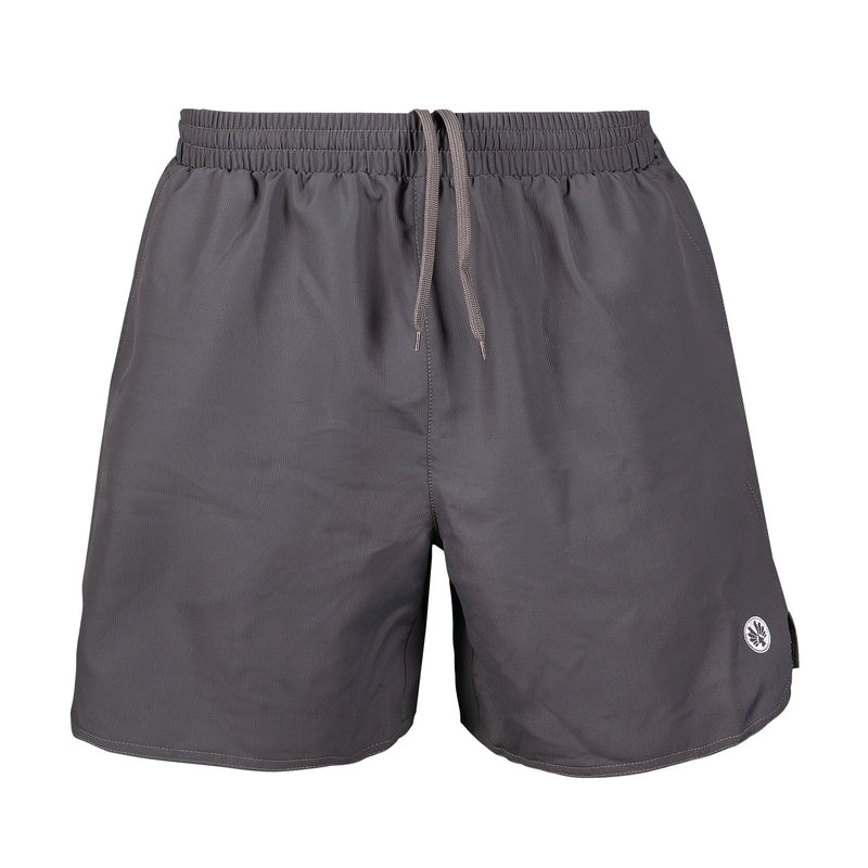 Graue OLIVER Basic Short aus 100% Polyester, ideal für Sport und Alltag, gezeigt vor weißem Hintergrund