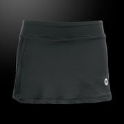 Schwarzer Damen-Rock mit kleinem OLIVER Logo am unteren Rand