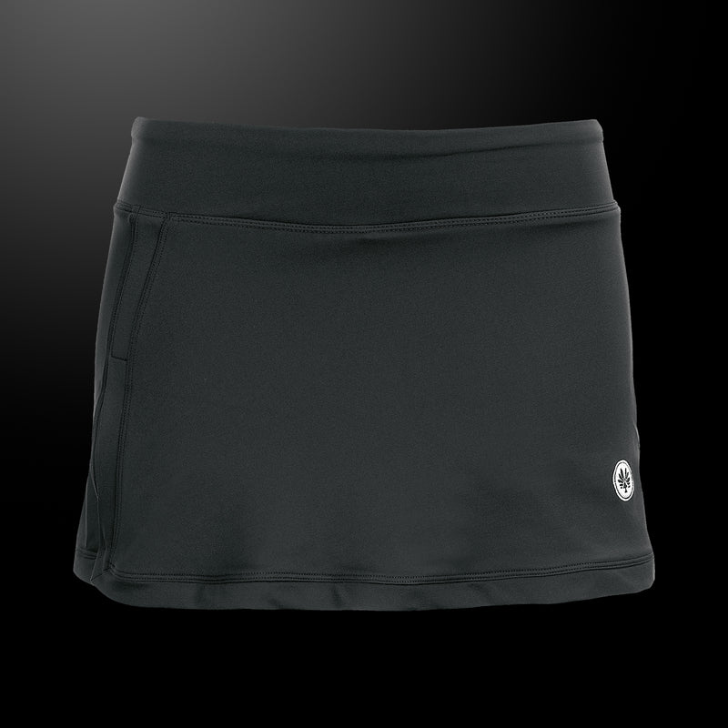 Schwarzer Damen-Rock mit kleinem OLIVER Logo am unteren Rand