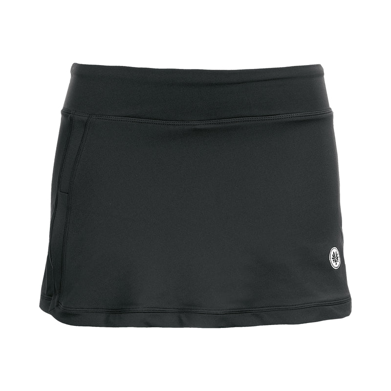 Schwarzer Damen-Rock mit kleinem OLIVER Logo am unteren Rand