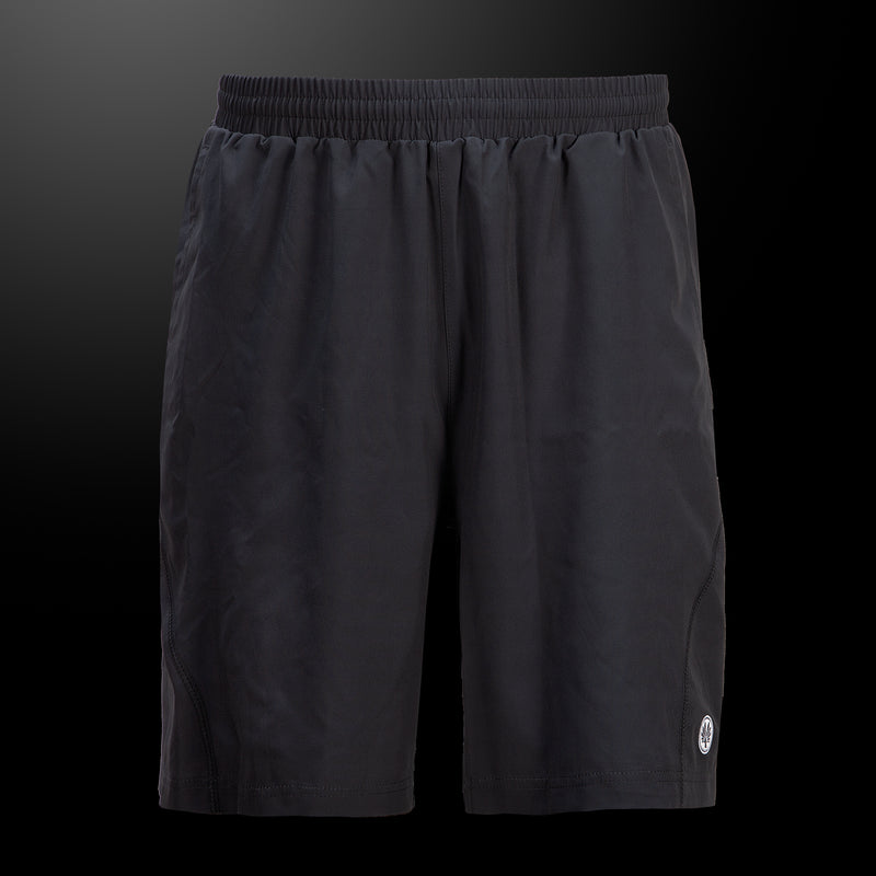 Schwarze Herren-Shorts mit elastischem Bund und kleinem OLIVER Logo am Beinabschluss