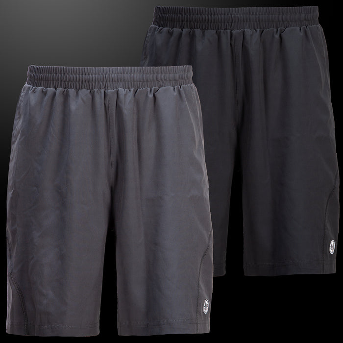 Schwarze und graue Herren-Shorts mit elastischem Bund und kleinem OLIVER Logo am Beinabschluss