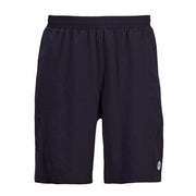 Dunkelblaue Herren-Shorts mit elastischem Bund und kleinem OLIVER Logo am Beinabschluss