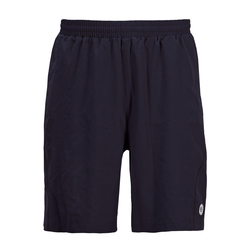 Dunkelblaue Herren-Shorts mit elastischem Bund und kleinem OLIVER Logo am Beinabschluss