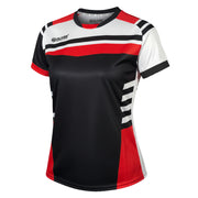 OLIVER Milano Lady-Shirt in schwarz-weiß-rot mit dezentem OLIVER-Logo auf weißem Hintergrund