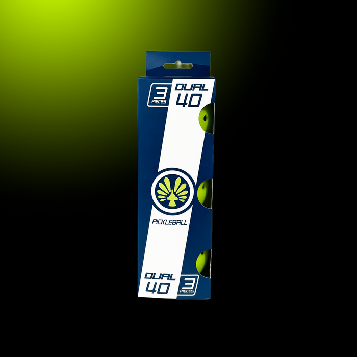 OLIVER Pickleball Bälle 3-er Set in einer blau-weißen Verpackung auf dunklem Hintergrund