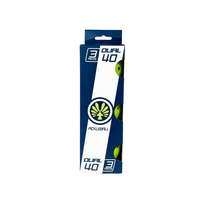 OLIVER Pickleball Bälle 3-er Set in einer blau-weißen Verpackung auf dunklem Hintergrund