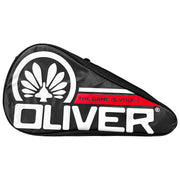 OLIVER Schlägertasche in Schwarz mit weißem Logo und dem Slogan "The Game is Yours"