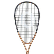 Oliver Squashschläger Modell Apex 320, kupferfarbener/schwarzer Schläger vor einem weißen Hintergrund