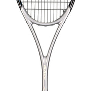 Oliver Squashschläger Modell Apex 420, silbern/schwarzer Schläger vor einem weißen Hintergrund