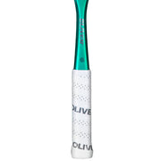 Oliver Squashschläger Modell Apex 920, weißer Griff vor einem weißen Hintergrund