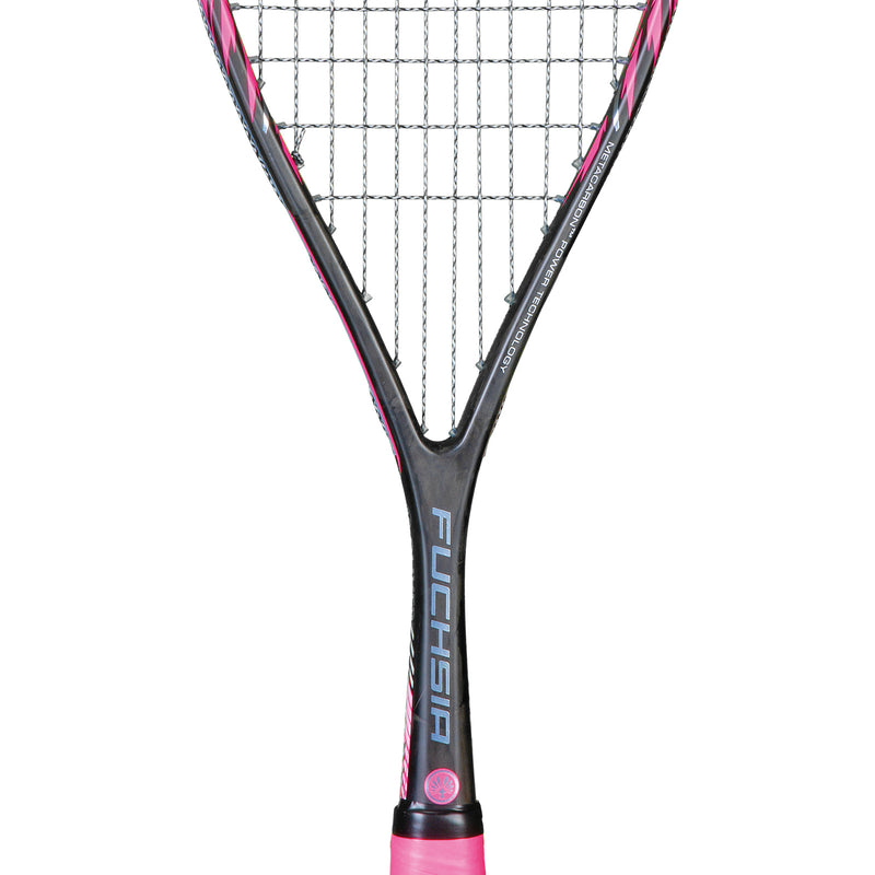 OLIVER Squashschläger Fuchsia, schwarz-pinker Squashrahmen auf weißem Hintergrund 