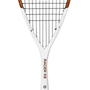 OLIVER Squashschläger Racer X8, weiß-schwarzer Squashrahmen auf weißem Hintergrund