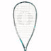 OLIVER Squashschläger Supra 110 Pro, Schlägerkopf mit blauen Akzenten auf weißem Hintergrund 