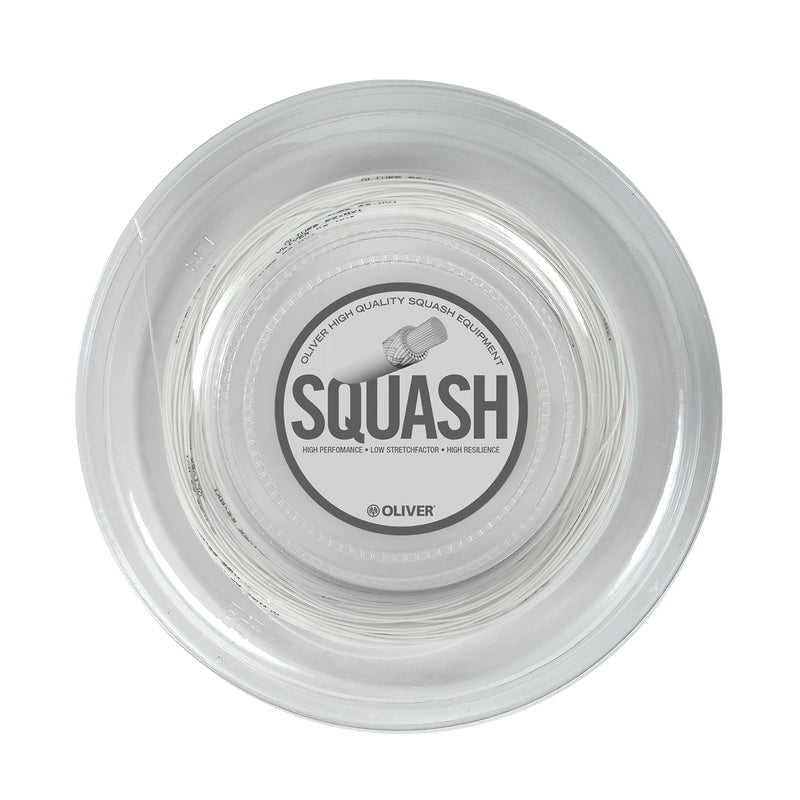 OLIVER MX1-F8 Squashsaite, weiße 200m Rolle, 1,30 mm Stärke, hochwertige Squaschsaite für optimale Schlägerbespannung
