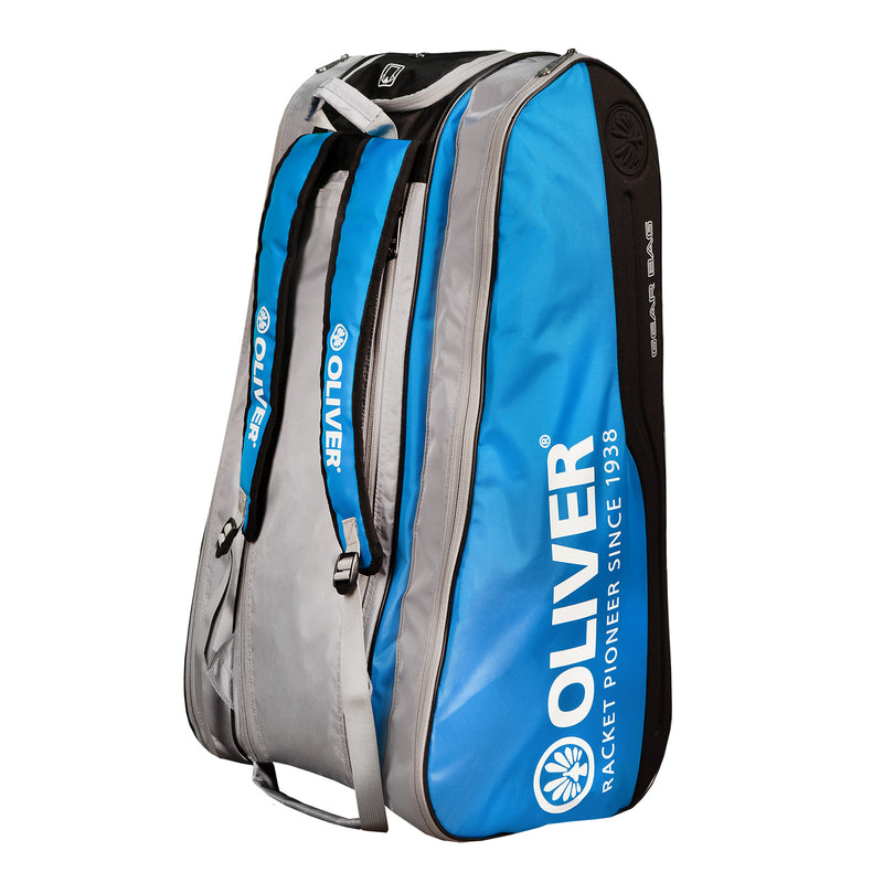 OLIVER Gearbag Extend in blau, grau und schwarzer Farbe auf weißem Hintergrund.