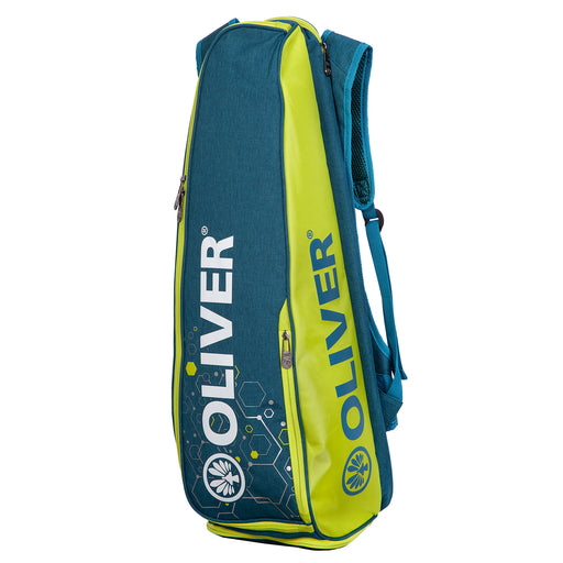 Grüner OLIVER Long-Rucksack mit auffälligem Design und mehreren Reißverschlusstaschen, perfekt als Schlägertasche, Badmintontasche, Racketbag, oder für die Aufbewahrung von Badminton-, Squash-, Padel- und Pickleball-Ausrüstung