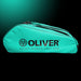 OLIVER RACKETBAG TOP PRO Extend in türkisgrün mit OLIVER Logo auf dunklem Hintergrund. 