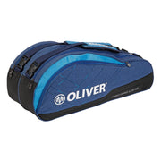 Blaue OLIVER Top Pro Line Schlägertasche mit schwarzen und hellblauen Akzenten, ideal für Badminton- und Squash-Ausrüstung