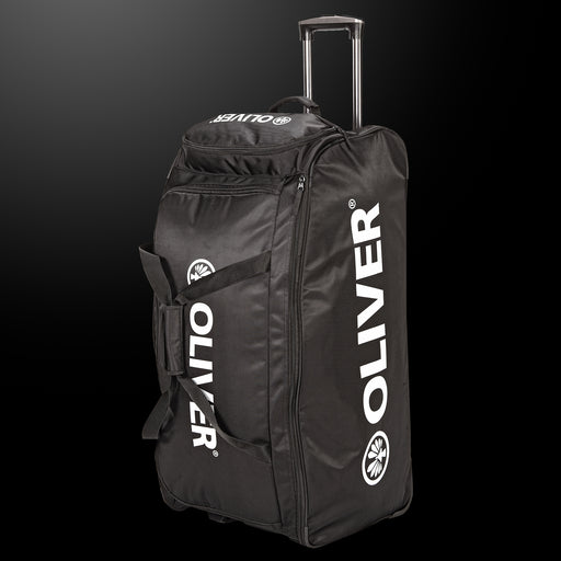 Schwarze Travelbag Xlarge von OLIVER mit Teleskopgriff, ideal für Badminton-, Squash-, Padel- und Pickleball-Ausrüstung