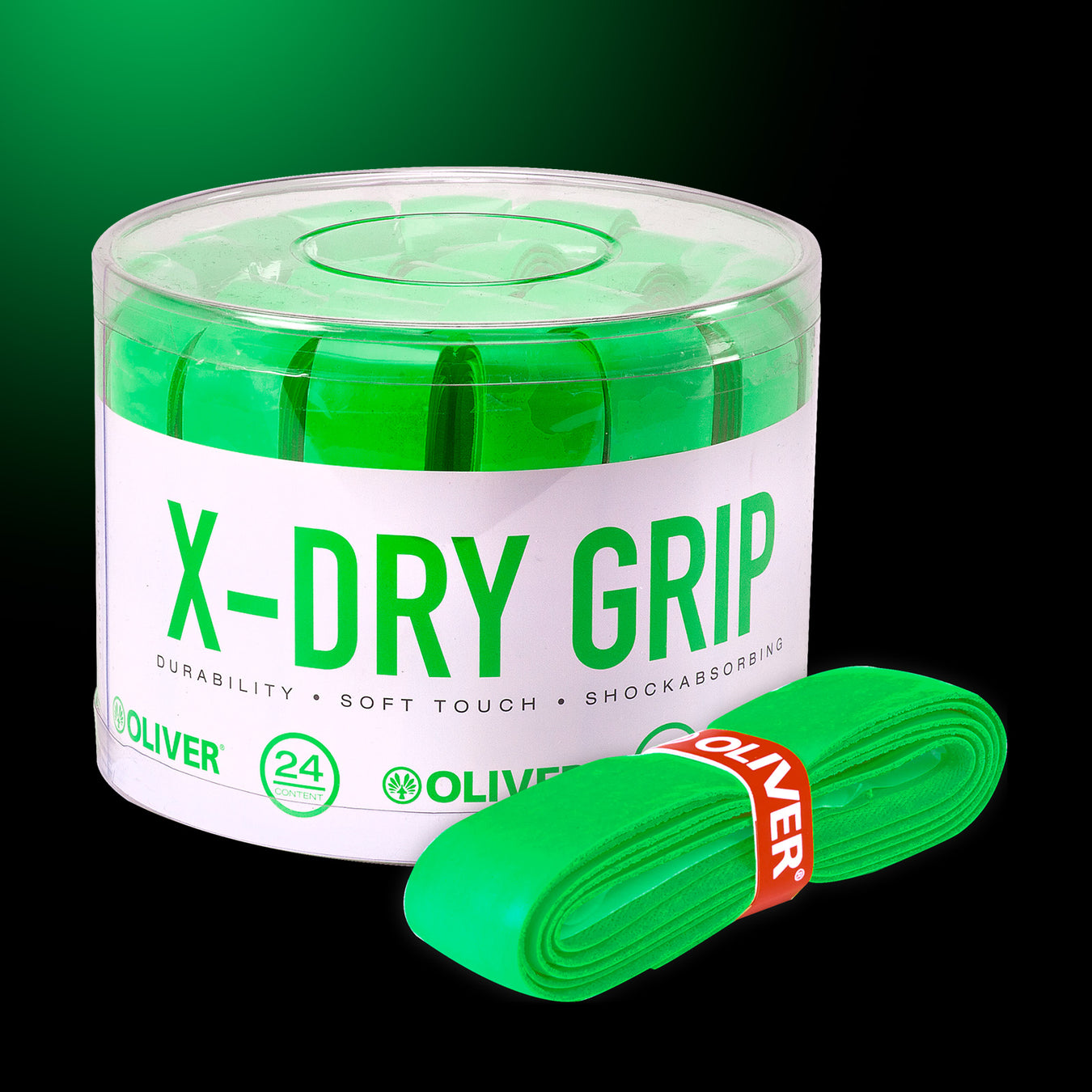 OLIVER X-Dry Grip, grün, 24er Packung, langlebig, weich, stoßabsorbierend